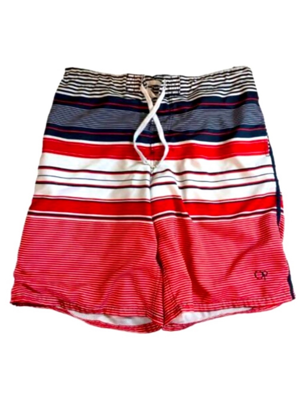 OP Swim Trunks Men's Size M (32-34) Red, Black, White w/Mesh Lining Zip Pocket